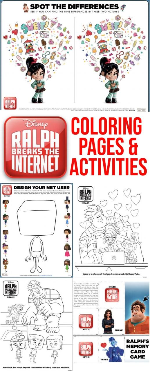 Ralph Breaks The Internet Coloring Pages