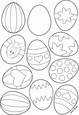 Easter Eggs To Colour