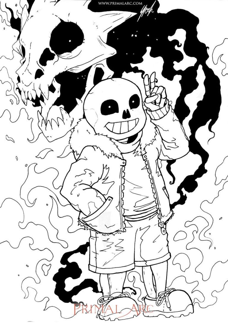 Sans Coloring Page