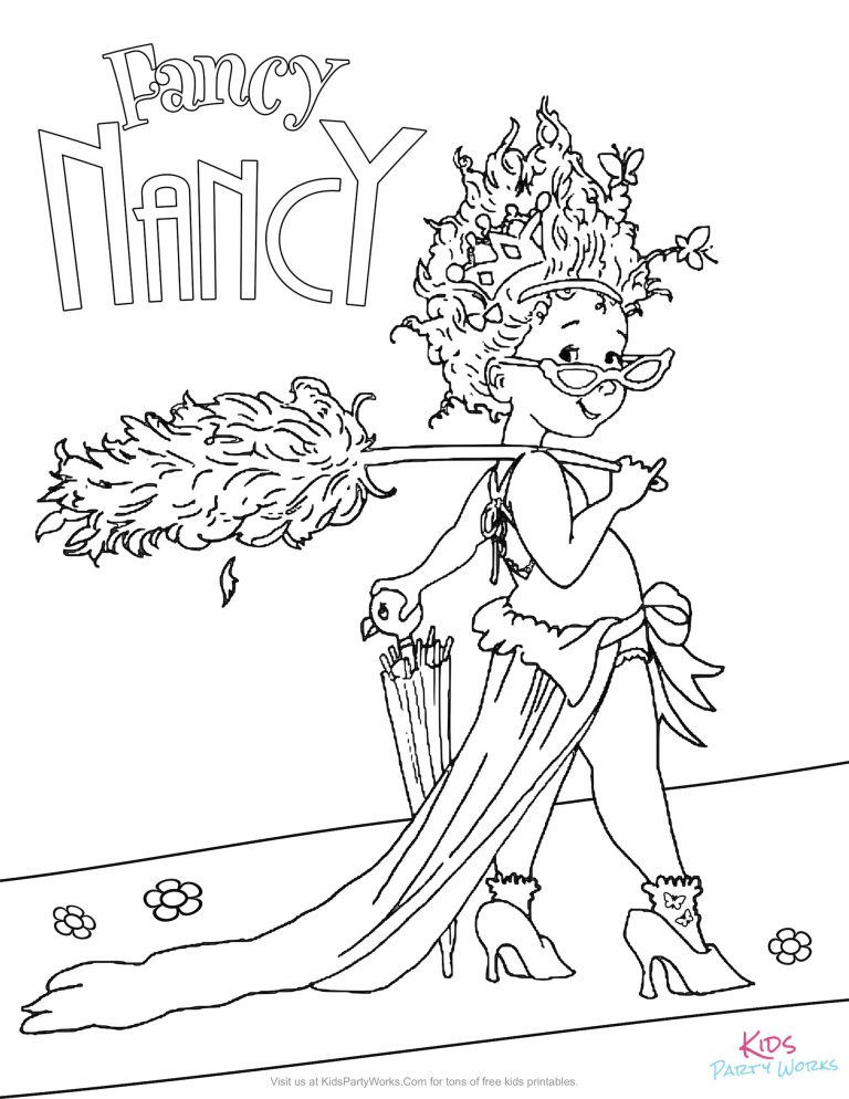 Fancy Nancy Coloring Pages