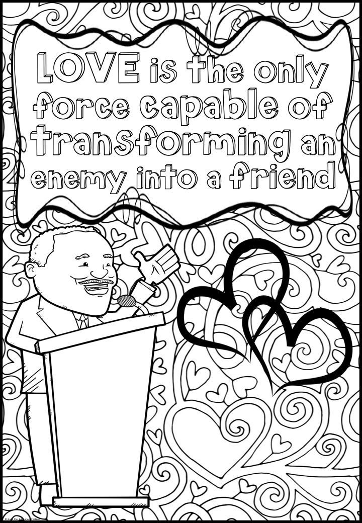 Mlk Coloring Pages