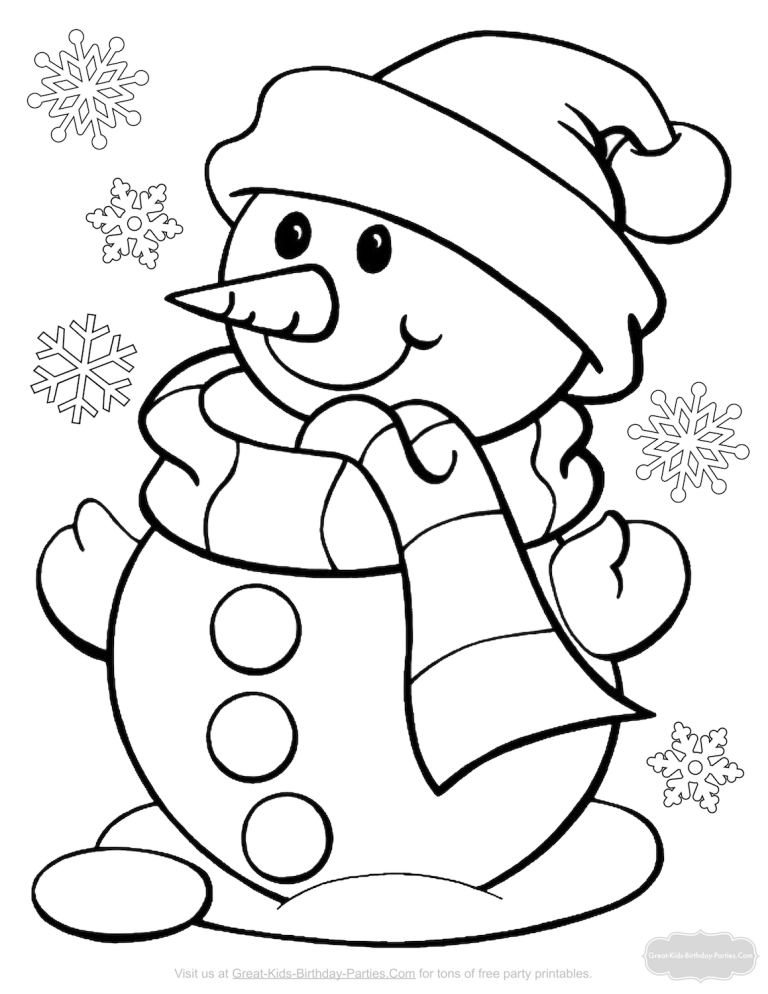 Christmas Coloring Pages For Kids Printable