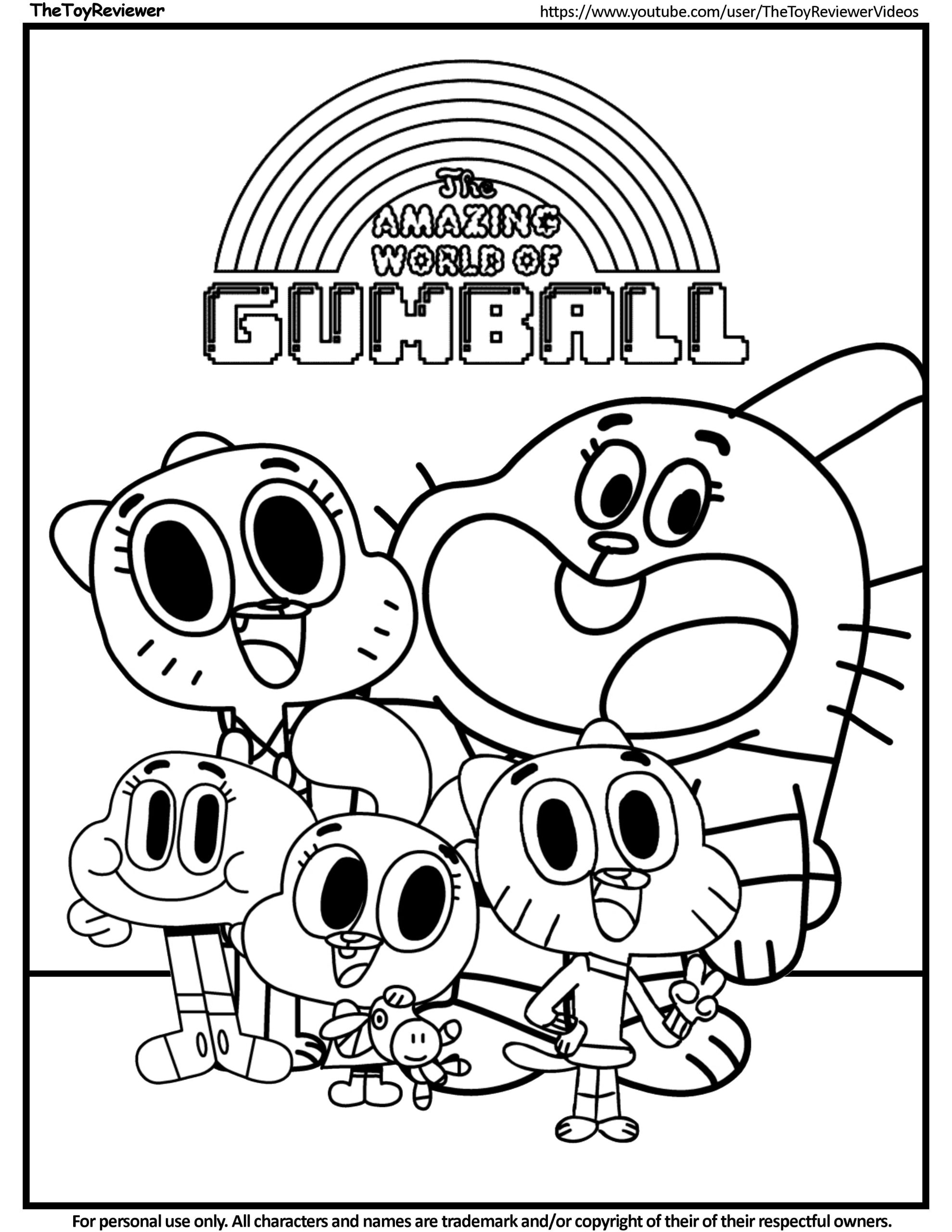 Amazing World Of Gumball Coloring Pages