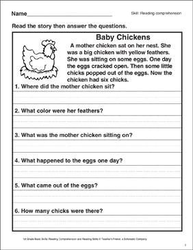 Comprehension Worksheets