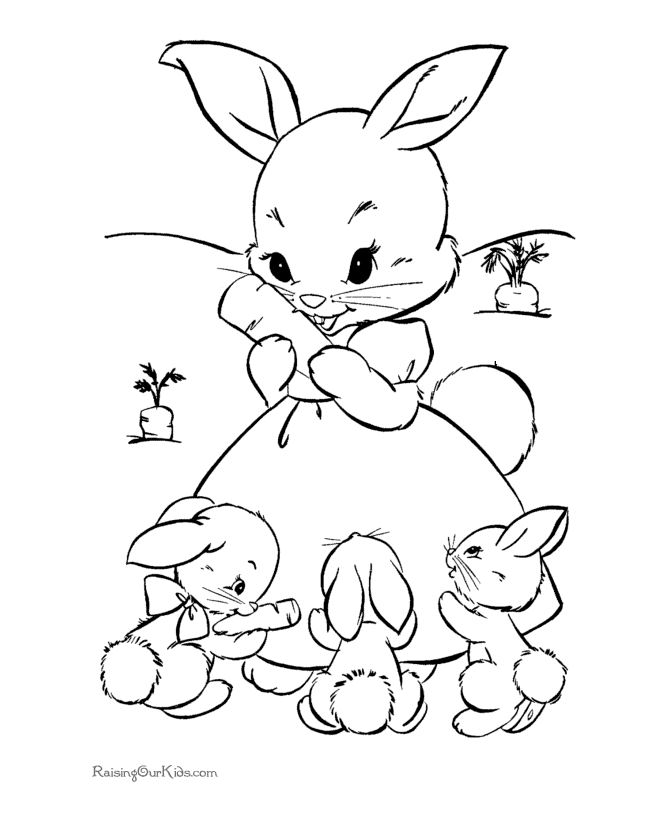 Bunny Pictures To Color