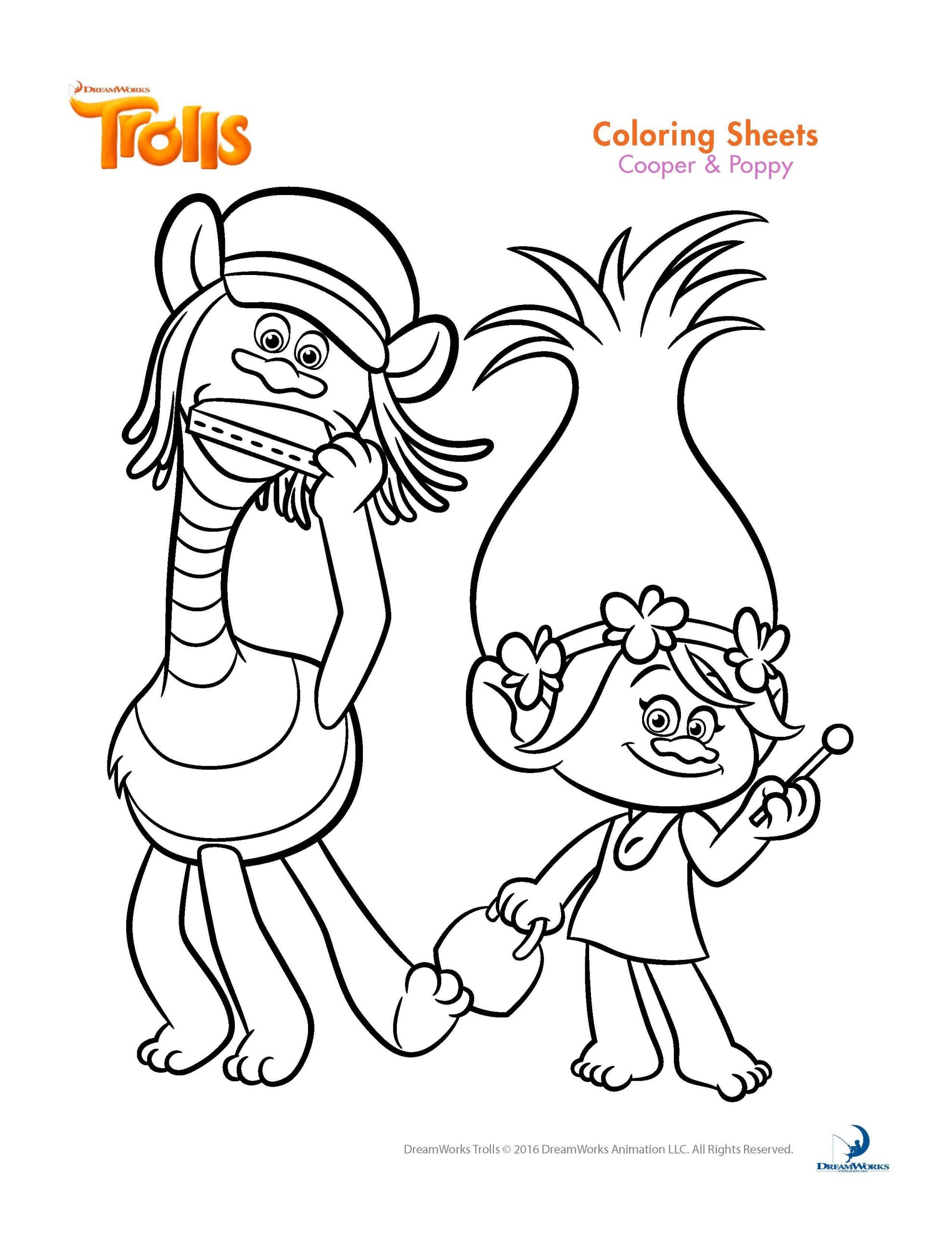 Trolls Coloring Pages