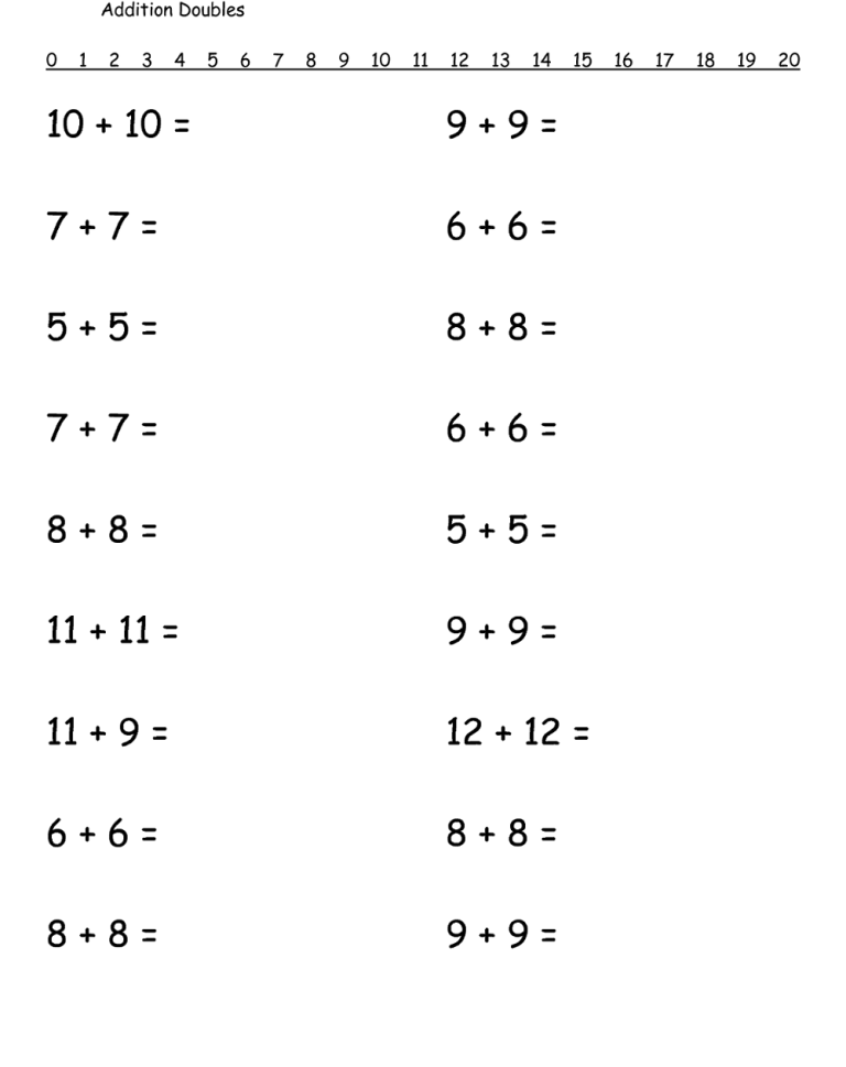 1st Grade Math Worksheets Free