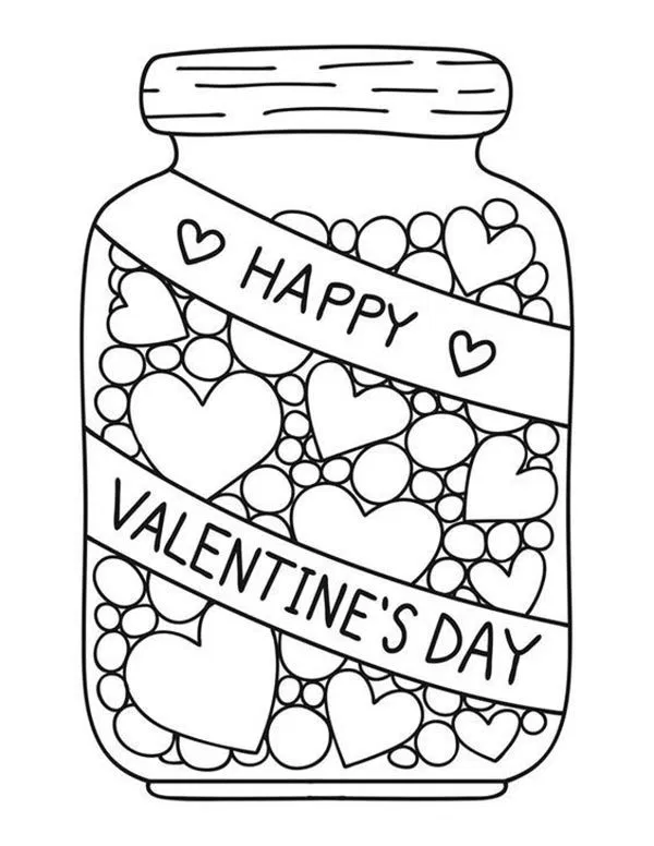 Valentines Colouring Pages