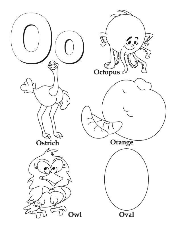 Letter O Coloring Pages