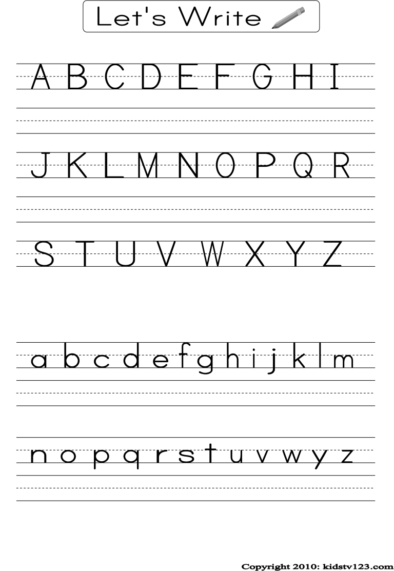 Alphabet Writing Practice