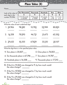 Place Value Worksheets 4th Grade Pdf