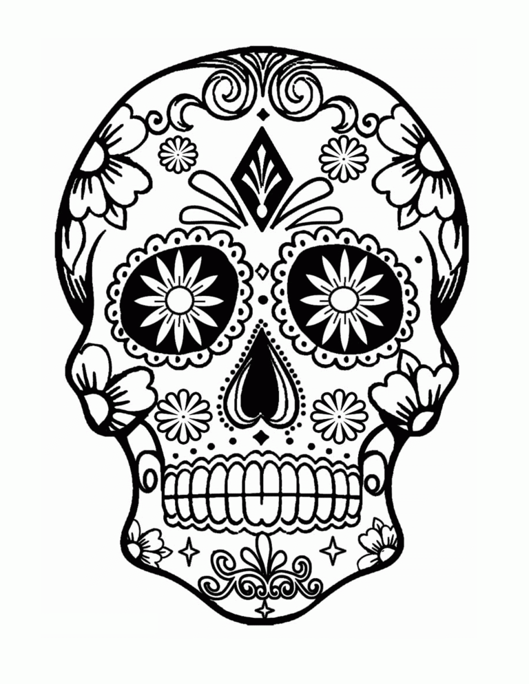 Skull Colouring Pages