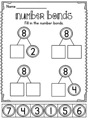 1st Grade Math Worksheets Number Bonds