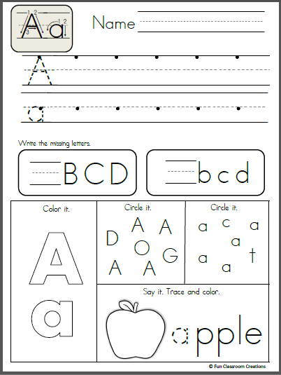 Preschool Alphabet Worksheets