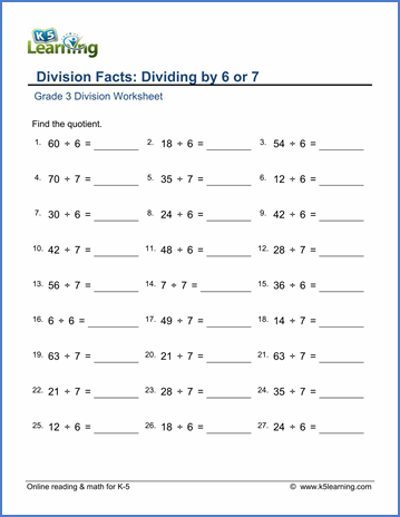 Year 3 Worksheets