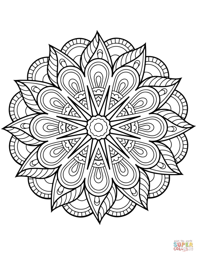 Flower Mandala Coloring Pages