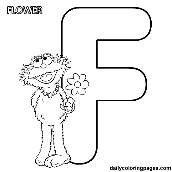 Letter F Coloring Page