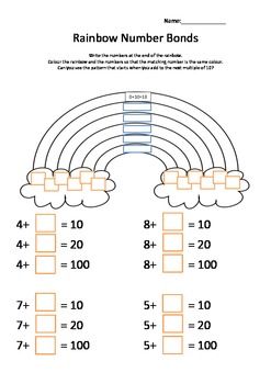 Number Bonds To 20 Worksheet