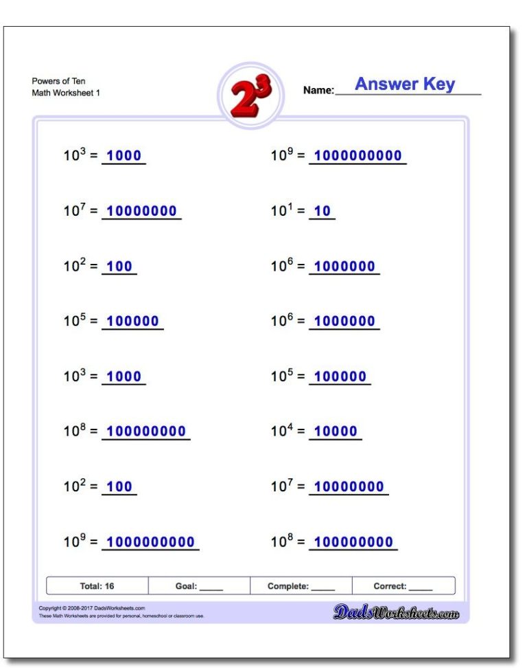 Scientific Notation Practice Worksheet