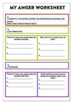 Anger Management Worksheets