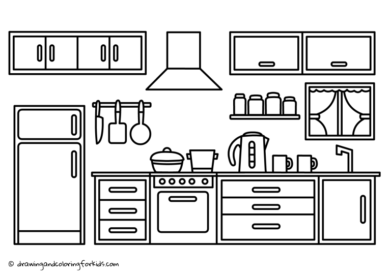 Kitchen Coloring Pages