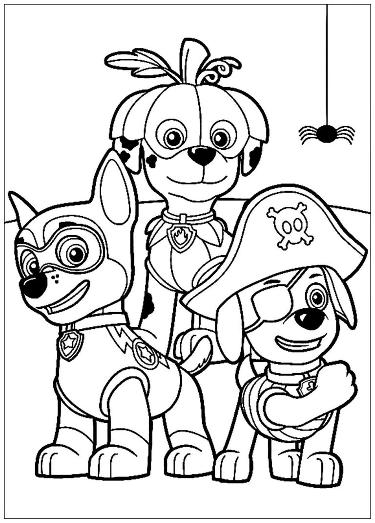 Paw Patrol Halloween Coloring Pages