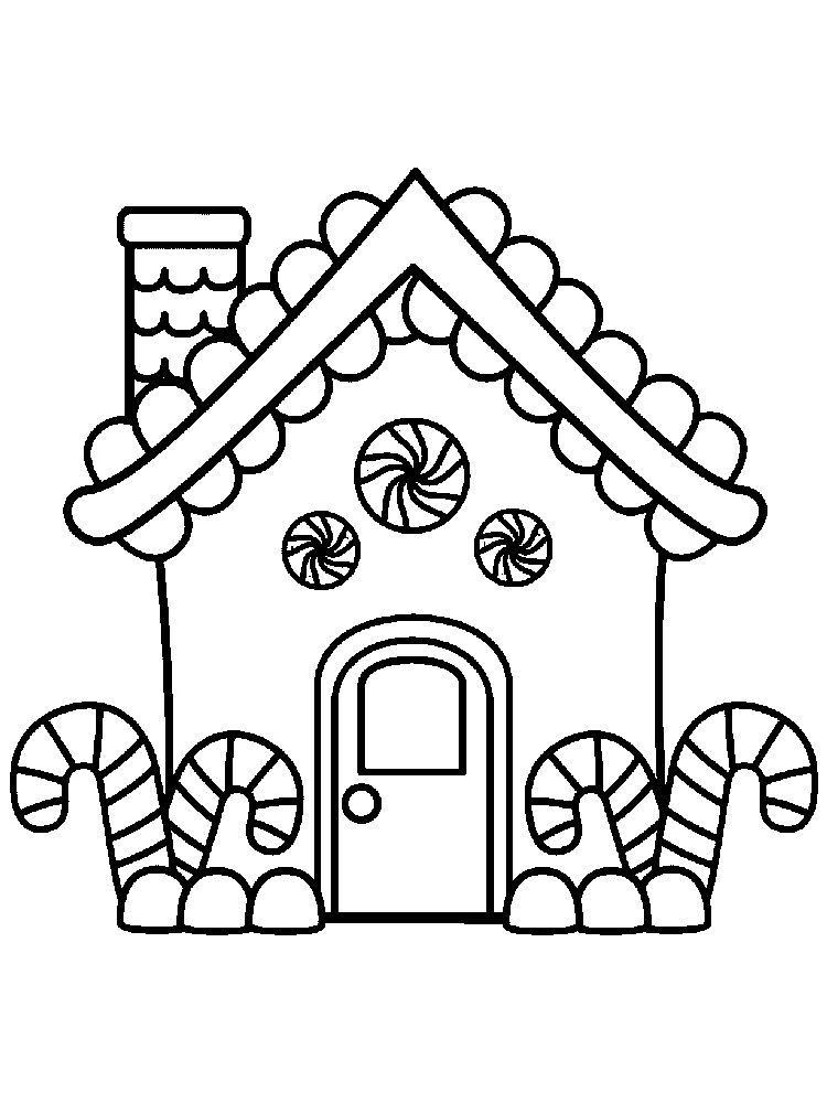 Gingerbread House Coloring Pages