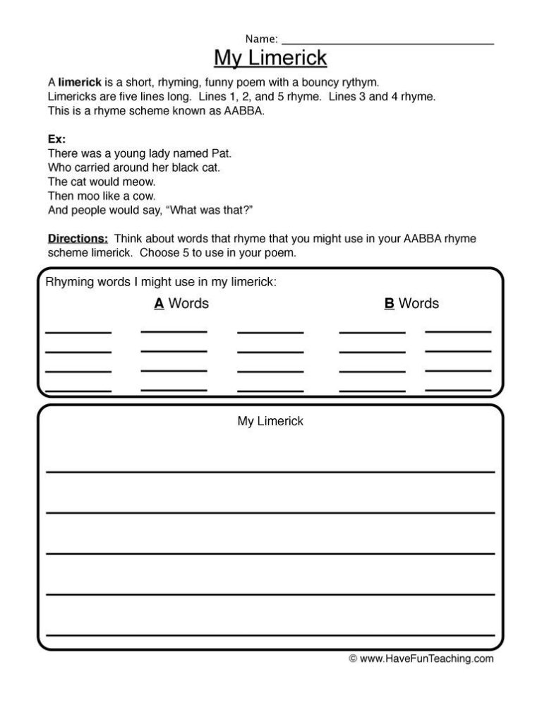 Poetry Analysis Worksheet