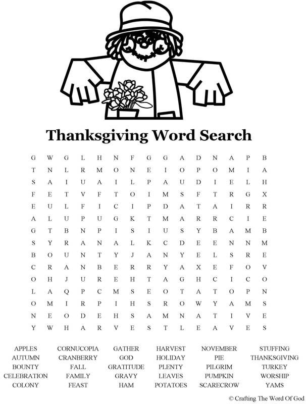 Thanksgiving Activity Sheets