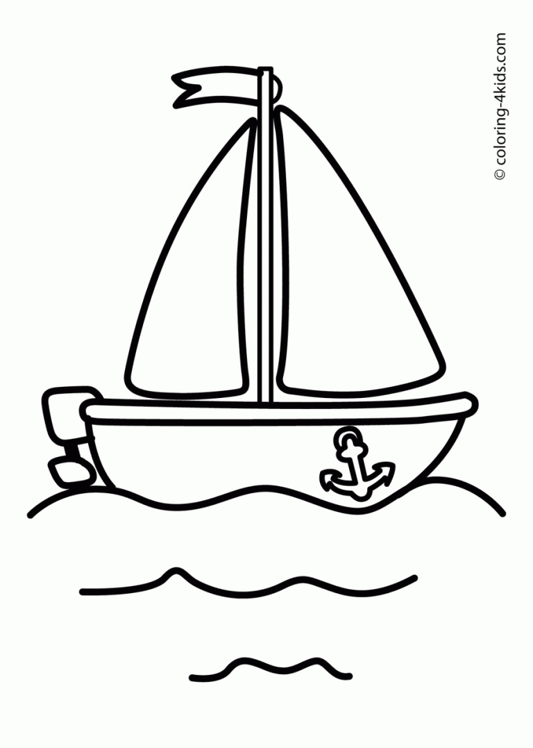 Sailboat Coloring Page