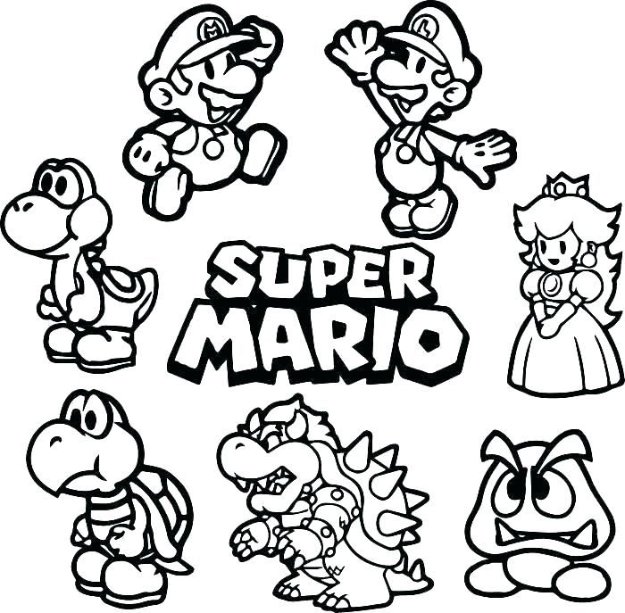 Mario Pictures To Color