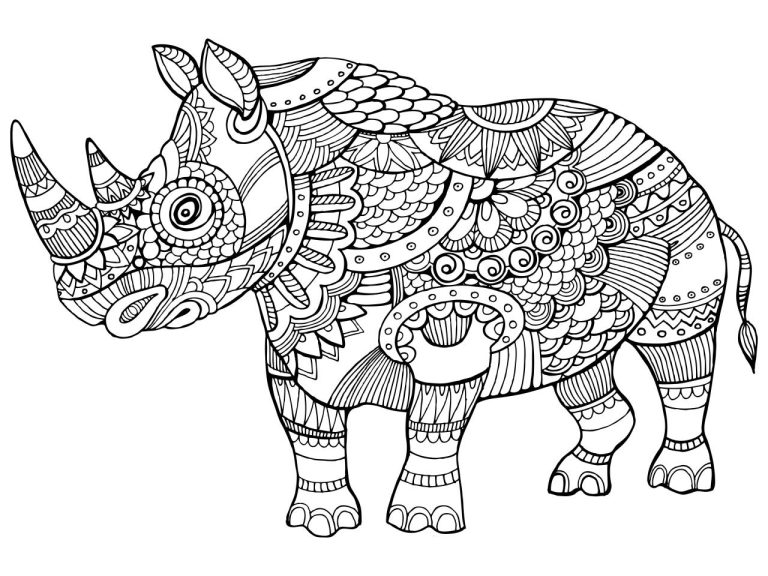 Rhino Coloring Page