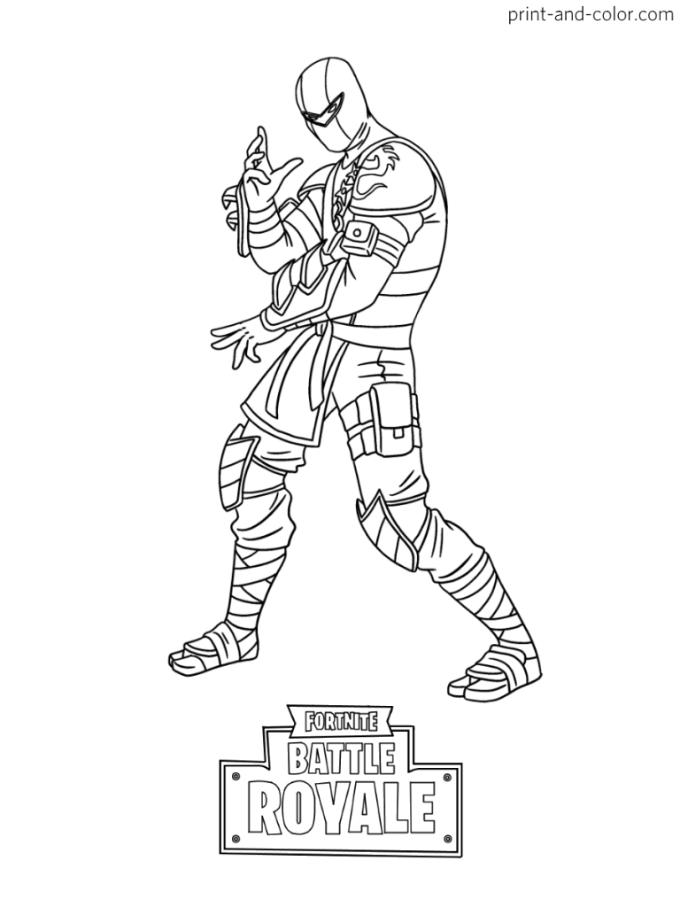 Fortnite Colouring Pages