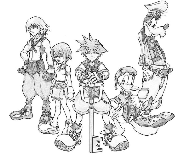 Kingdom Hearts Coloring Pages