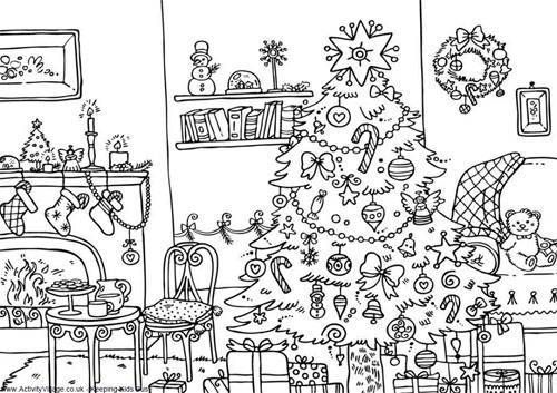 Christmas Coloring Sheets Hard