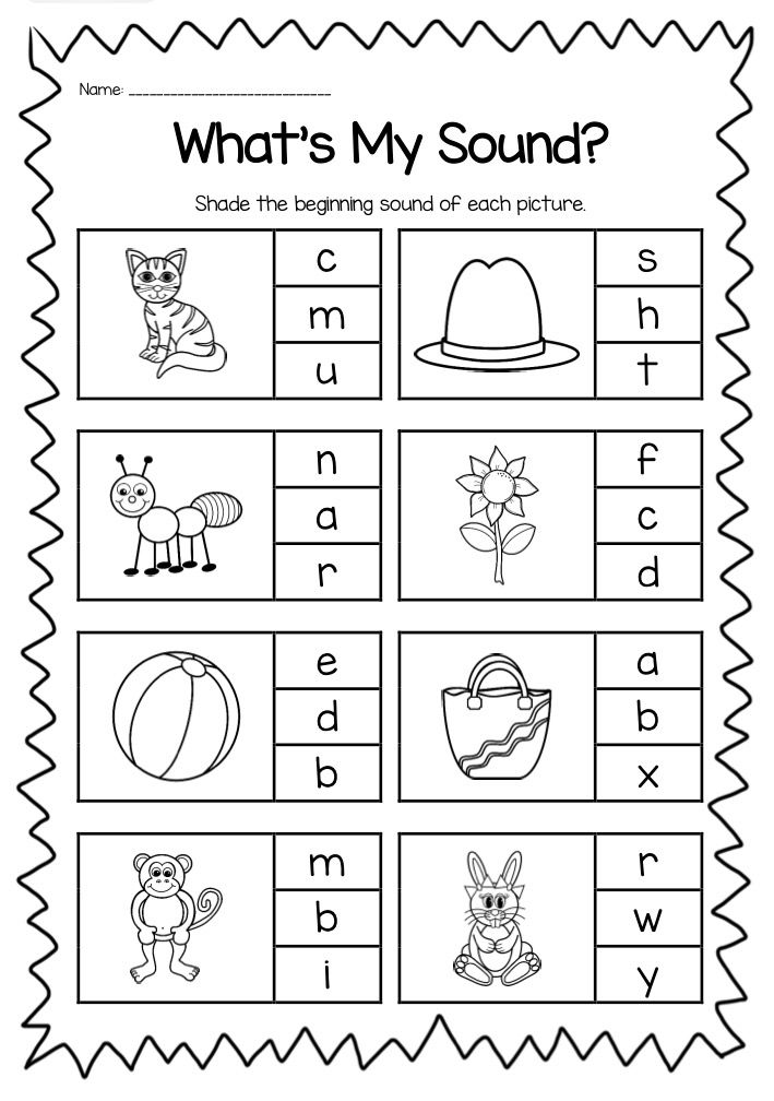 Beginning Sounds Worksheets