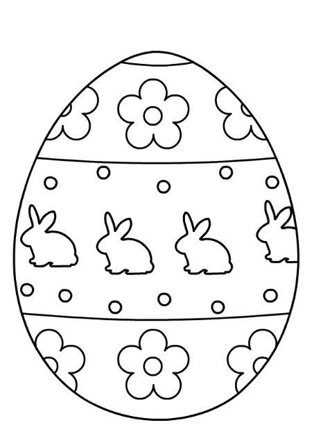 Easter Egg Coloring Sheet