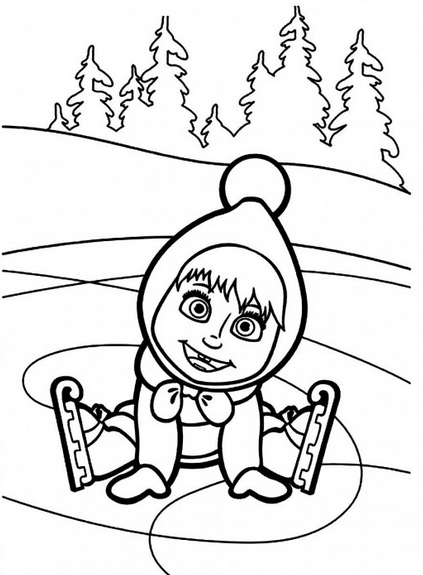 Masha And The Bear Coloring Pages