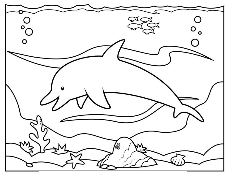 Swimming Coloring Pages