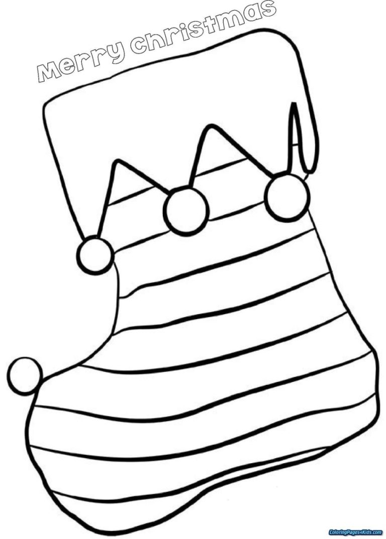 Stocking Coloring Page