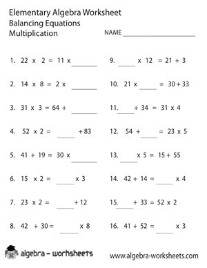 Balancing Equations Worksheet 2nd Grade