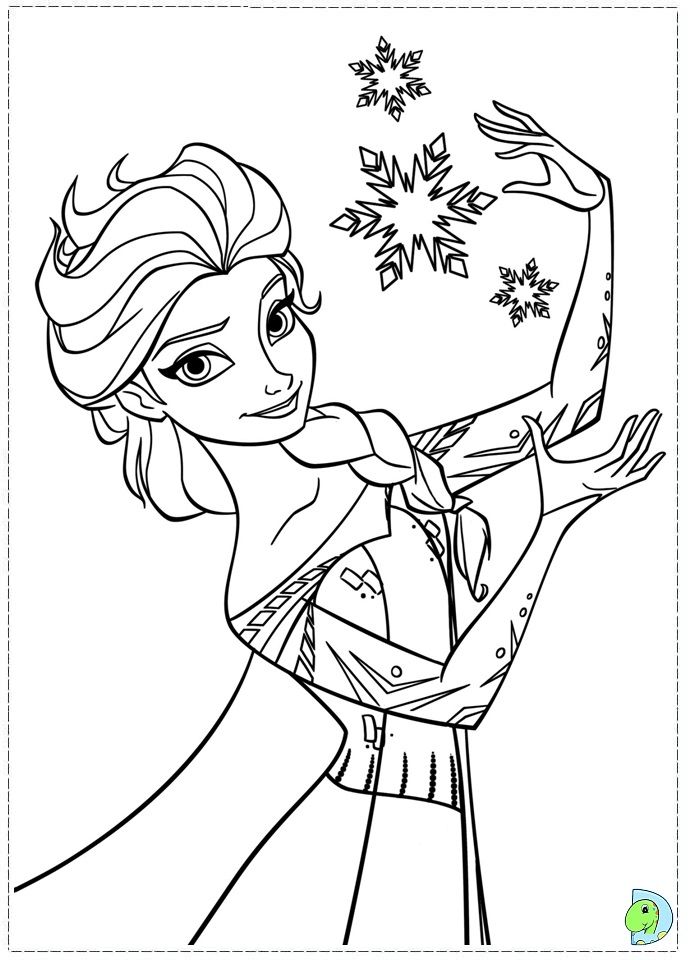 Frozen Pictures To Colour