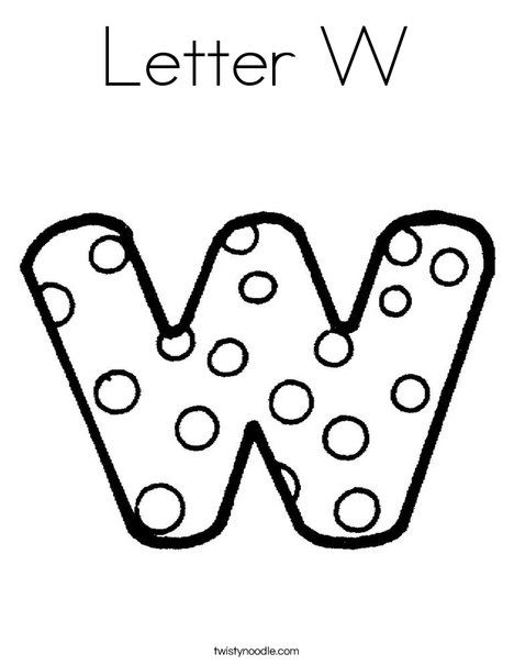 Letter W Coloring Pages