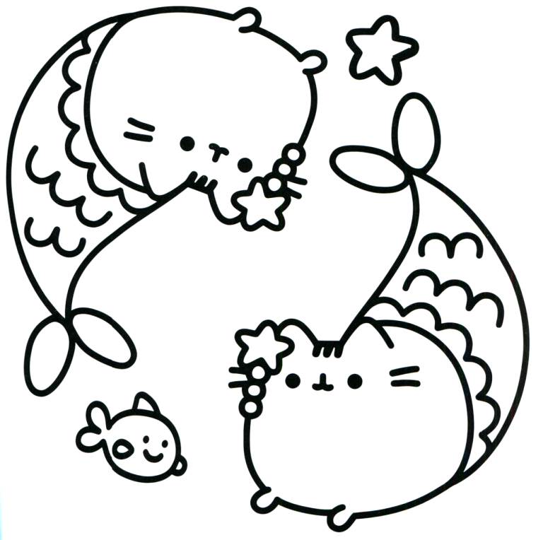 Pusheen Cat Coloring Pages