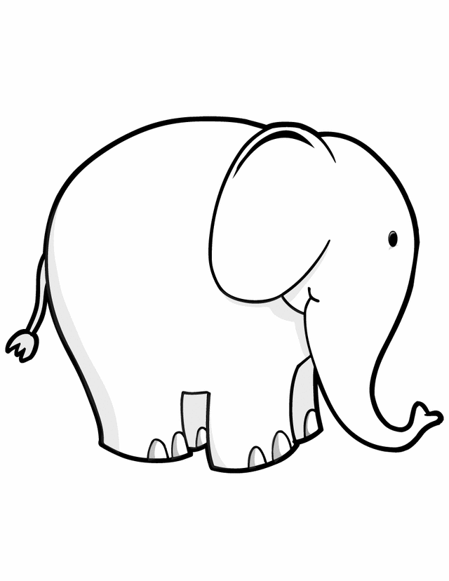 Elephant Pictures To Color