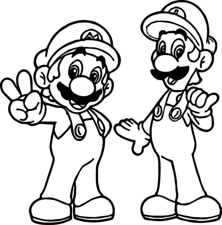 Mario And Luigi Coloring Pages