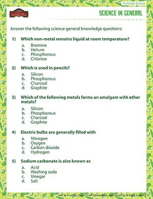 7th Grade Science Worksheets