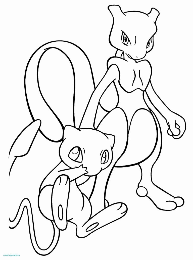 Mewtwo Coloring Page