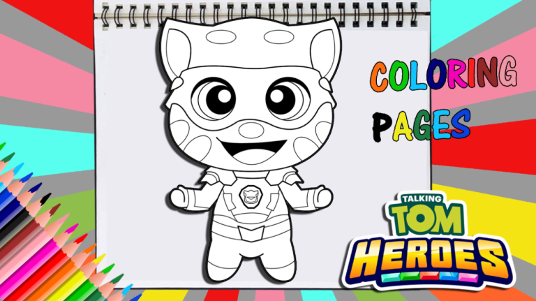 Talking Tom Coloring Pages