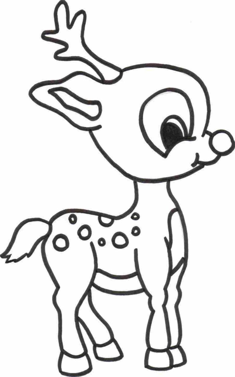 Christmas Reindeer Coloring Pages